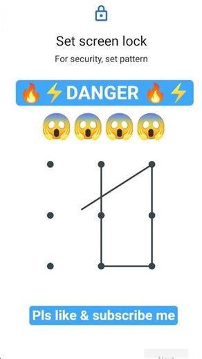 Danger pattern lock 😱😱😱😱😱
