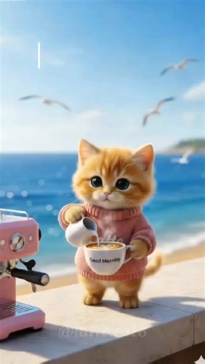 good morning#cute #lattecat #cathealing #goodmorning