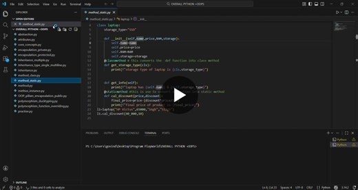 #python #oop #learningjourney #day16 #commitment #coding #classmethod #inheritance #polymorphism | Govind Yadav