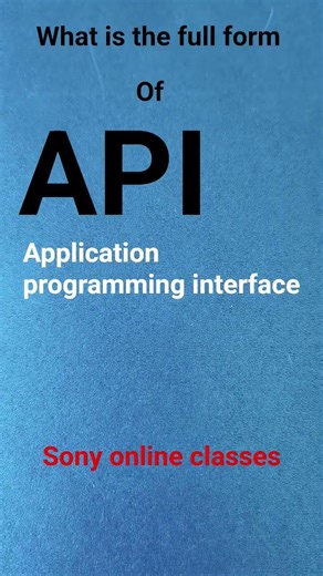 #what is the full form of API