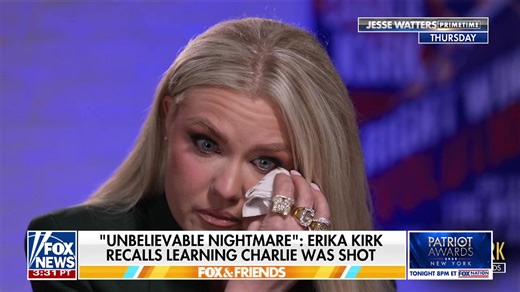 "UNBELIEVABLE NIGHTMARE": Erika Kirk relives the moment she learned Charlie had been shot in an exclusive interview with Jesse Watters. | Fox & Friends