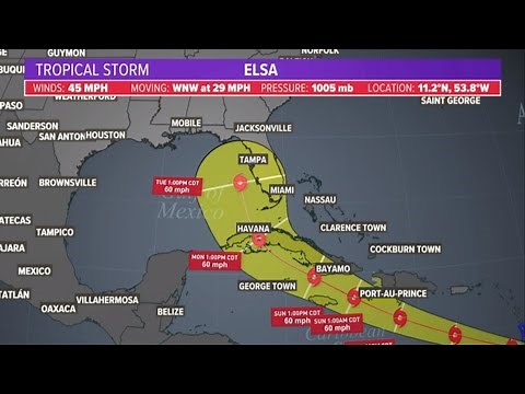 Tropical update: Tracking Tropical Storm Elsa in the Atlantic