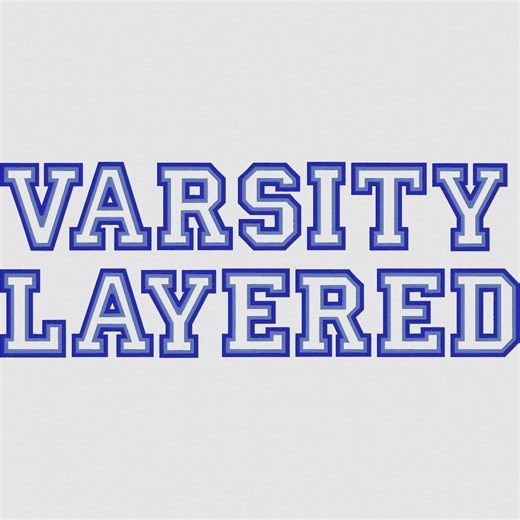 Varsity Block Double Layer Embroidery Font (2-6 Inch 9 Formats   .bx File) - Etsy