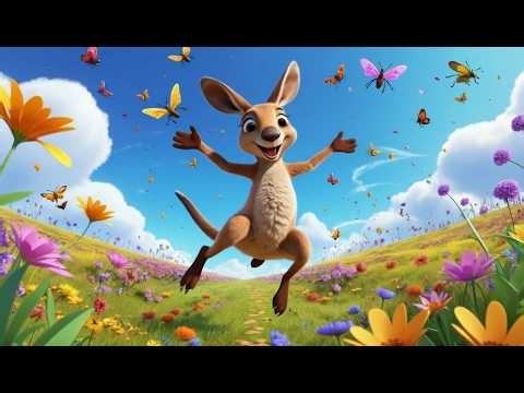 Kangaroo Learns to Jump High | Bouncy Animal Song & Kids Fitness Rhyme