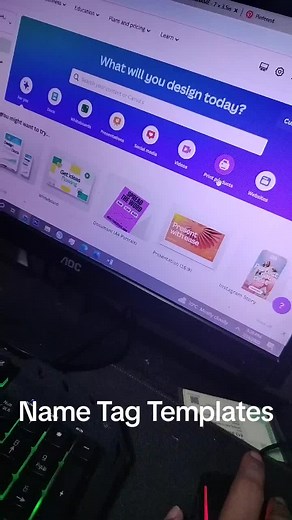 Nametag/ Name Stickers Template #nametags #nametagtemplate #template #notebookstickers