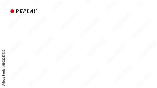 Video camera replay screen animation on a white screen background in HD. Ideal for video editing, cinematic overlays, Vertical VHS Replay Overlay on Alpha channel. 4K Video animation