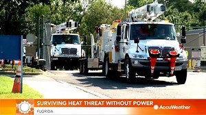 No power means no A/C in the Florida heat. Crews are working hard and hope to restore power to the east coast of Florida by September 17, but the hard-hit west coast could be without power until September 22. | AccuWeather