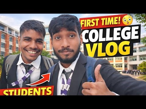 First Time College Vlog 😲 | Students Ki Life | Freshers Day Experience. .