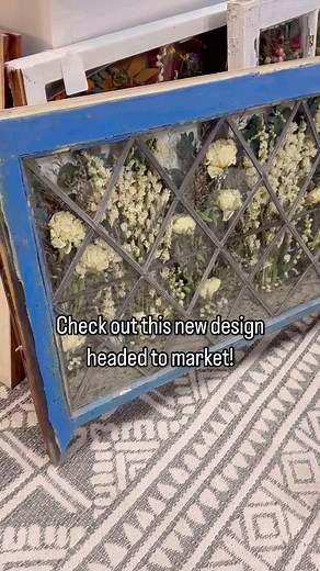 1.5K views · 99 reactions | This 1800s wood window features rare leaded lattice grids and dimensional glass that makes this a really one-of-a-kind piece. Different parts of the glass are raised. The pretty creams and white in this original blue frame are sure to bring calm to any space. We will have this piece at our FIRST MARKET OF THE YEAR: @madelocalohio in Dublin, OH on Feb. 9! Head to their profile for ticket info. | JJ's Boutique | Facebook