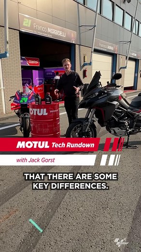 What do a #MotoGP and a road bike have in common? 🏍️👀 Apparently more than you think! Let's find out with Jack Gorst in our latest Motul Tech Rundown 🔎 #DutchGP 🇳🇱 | #PoweredByMotul | MotoGP