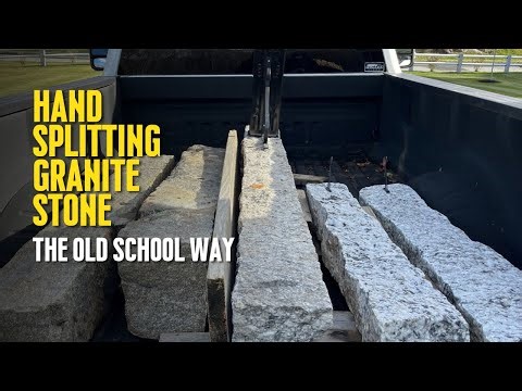 Hand Splitting Granite Stone