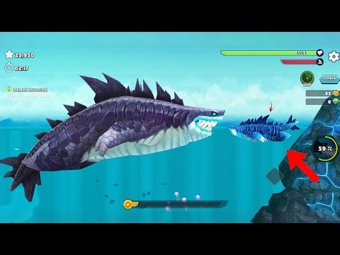Hungry Shark Evolution - Giant Monster Enemy Sharkjira Mod - All 30 Sharks Unlocked Coin Gems Update