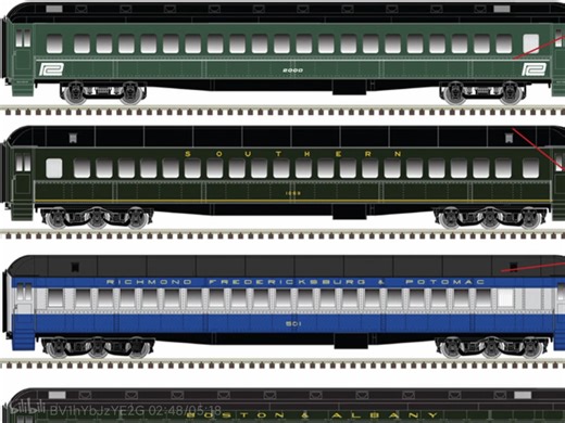 atlas的新品ho比例火车模型重型旧式客车的介绍视频搬运～轨道交通火车迷机辆模式列车railfan～