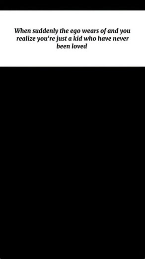 RationalRefuge on Instagram: "The fragile truth behind the armor. This monologue captures the devastating moment of absolute self honesty. When the defensive layers of the "ego" the pride, the toughness, and the adult facade finally crumble, what’s left is the raw, unhealed reality of an unloved child. It suggests that all the complex structures we build as adults are often just desperate attempts to protect or compensate for a void that was never filled in our earliest years. #InnerChild #TheEg