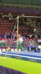 Exquisite work on horizontal bar from Krisztofer Meszaros 🇭🇺✨ 14.000 and the lead so far on this event at #Rimini2024 #Qualifications #Artistic | #Gymnastics | European Gymnastics