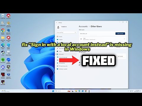 (FIXED) "Sign in with a local account instead" is missing in Windows 10/11