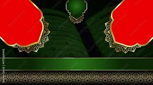animated luxury arabic islamic background , muslim mosque , islamic design video template for the Holy Quran , 4K green screen Loop Animation