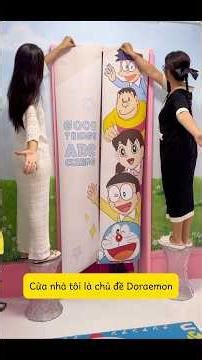 Tôi cùng bạn thân trang trí phòng thành doraemon #shorts