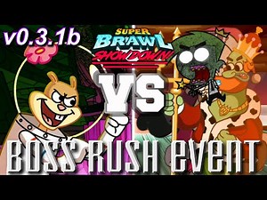 Sandy Cheeks Boss Rush | Super Brawl Showdown v0.3.1b Boss Rush Event/Tournament Gameplay
