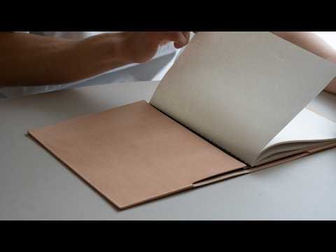 How to Make a Leather B5 Notebook Cover / Minimalist Design