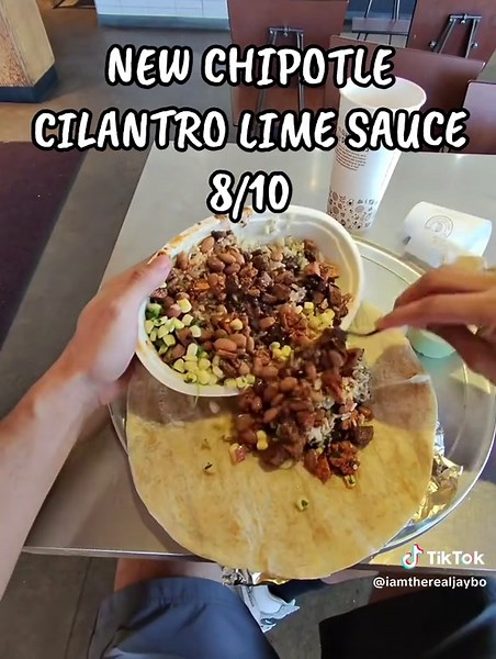 New Chipotle Cilantro Lime Sauce Mukbang Review
