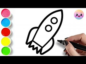 HOW TO DRAW A ROCKET - Step by step easy drawings for beginners