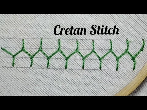 Cretan Stitch ! Basic Hand Stitch ! Basic Hand Stitch For Beginners !