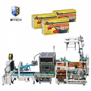 [Hot Item] Kitech Fully Automatic Carton Box Packing Encasing Form Fill Seal Wrapping Flow Packaging Packing Filling Machine for Frozen Dumplings