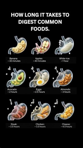 9 Common Foods Ranked by Digestion Speed #usahealthtips #american #usashorts