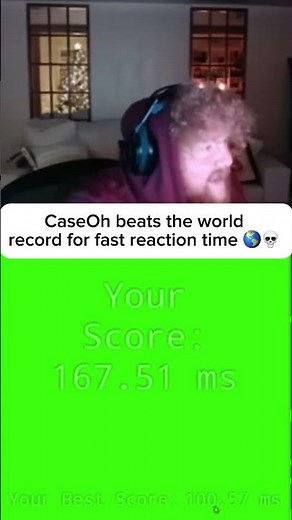 CaseOh beats the world record for the fastest reaction speed 💀🌎 #caseoh #shorts