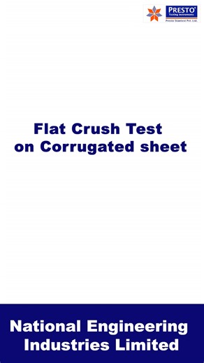 Flat Crush Test on Corrugated sheet