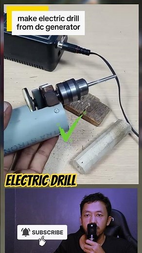 Make homemade electric drill from dc generator