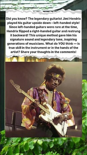 JIMI HENDRIX’S UPSIDE-DOWN GUITAR SECRET 🎸🎶