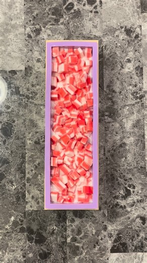 Through Grace Alone on Instagram: "Starting off with an all-time Christmas Favorite: Candy Cane! ❤️🤍 This soap bar comes back each year, and it sells out quickly! Hurry over to the website and grab yours today: link in bio. These fun Christmas soaps add so much to your bathroom and kitchen decor without being something extra you have to pack up at the end of the season. No waste, non-toxic, and great for your skin! #homemadesoap #handmadesoap #naturalsoap #naturalskincare #soapcutting #satisfyi