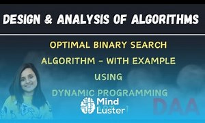 Mindluster - Learn Optimal Binary Search Tree Algorithm with Example using Dynamic Programming Part 1 L 16 DAA