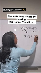 Algebra 1 Help: Stop Distributing First | Mini Algebra Lesson #1
