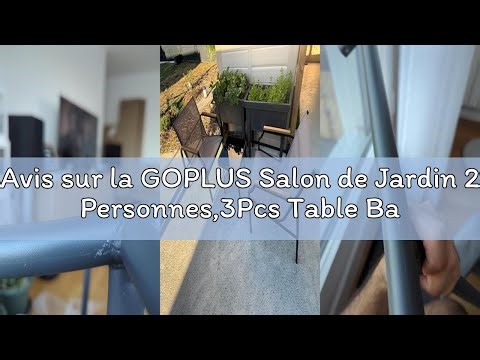 Avis sur la GOPLUS Salon de Jardin 2 Personnes,3Pcs Table Basse avec 2 Fauteuils Jardin，Salon de Bis