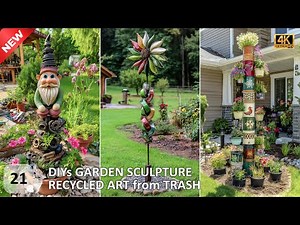 GENIUS Garden Sculptures from Trash! | DIY Recycled Art You’ll LOVE