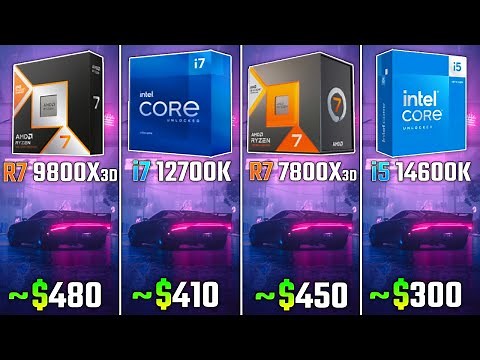 RYZEN 7 9800X3D vs INTEL i7-12700K vs RYZEN 7 7800X3D vs INTEL i5-14600K | Test in 6 Games
