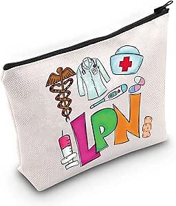 WZMPA Licensed Practical Nurse Cosmetic Makeup Bag LPN Nurse Gift LPN Nursing Zipper Pouch Bag Licensed Nursing Assistant Gifts (LPN)