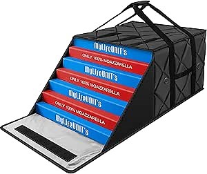 MyLifeUNIT Pizza Bag for Delivery, Thermal Insulated Pizza and Food Delivery Bag, 20" x 20" x 14" Pizza Warmer Bag, Holds 6-7 Large 18" Pizza Boxes, Hot Pizza Carrier Insulated Bags