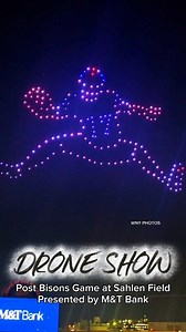 Bills Mafia is Everywhere even tonight after the Buffalo Bisons for the drone show presented by M&T Bank. The one was Josh Allen hurdling in the sky over Sahlen Field!!! *I do not own any copyright to any music playing in background #BillsMafia #joshallen #joshallen17 #joshallenMVP #buffalony #BuffaloBisons #sahlenfield #GoBills #BILLSMAFIA4LIFE #droneshow #DroneShow2025 #mtbank | WNY Photos