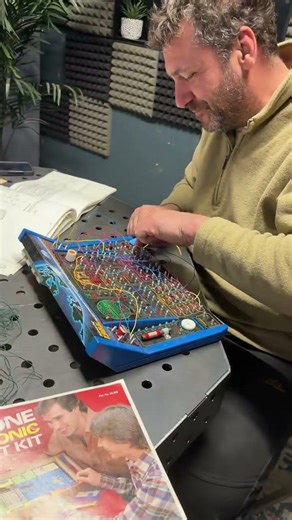 Found him in the “man cave” tonight and it looks like he found that thing he got -