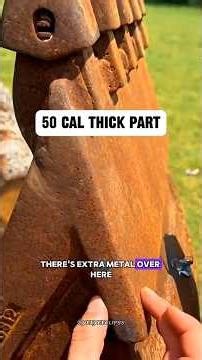 .50 Cal Armor-Piercing Incendiary vs Excavator Bucket (Part 2) This Gets Brutal! #shorts #yeeyee