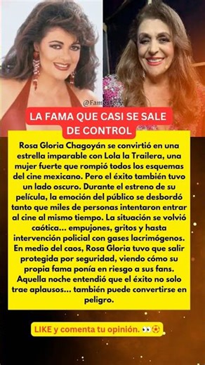 Rosa Gloria Chagoyán: El Caos que Provocó su Fama