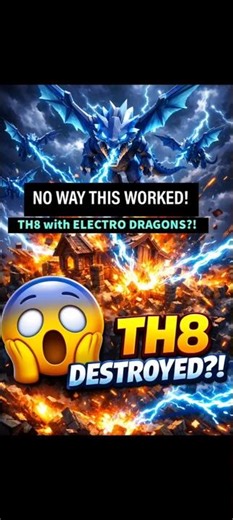 Electro Dragon Army at TH8?! 😳⚡ #ClashOfClans #TH8 #ElectroDragon