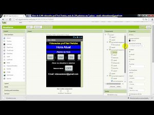aula 6367 app inventor Hora Clock join seta uma hora para que o programama acione um alarme
