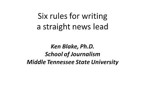 How to write a straight news lead.avi