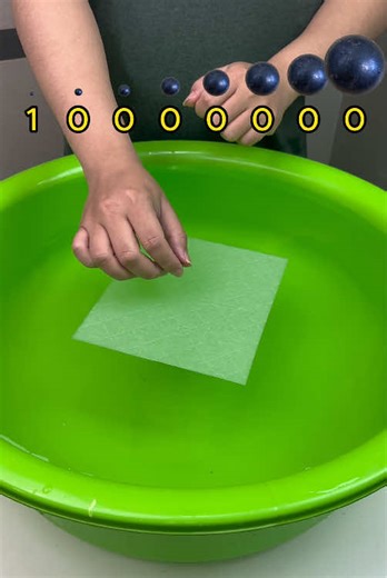 How much paper does it take to make the object float? #experiment #asmr