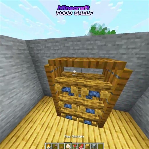 🥇 Minecraft Food Shelf You NEED! 🤯 #minecraftshorts